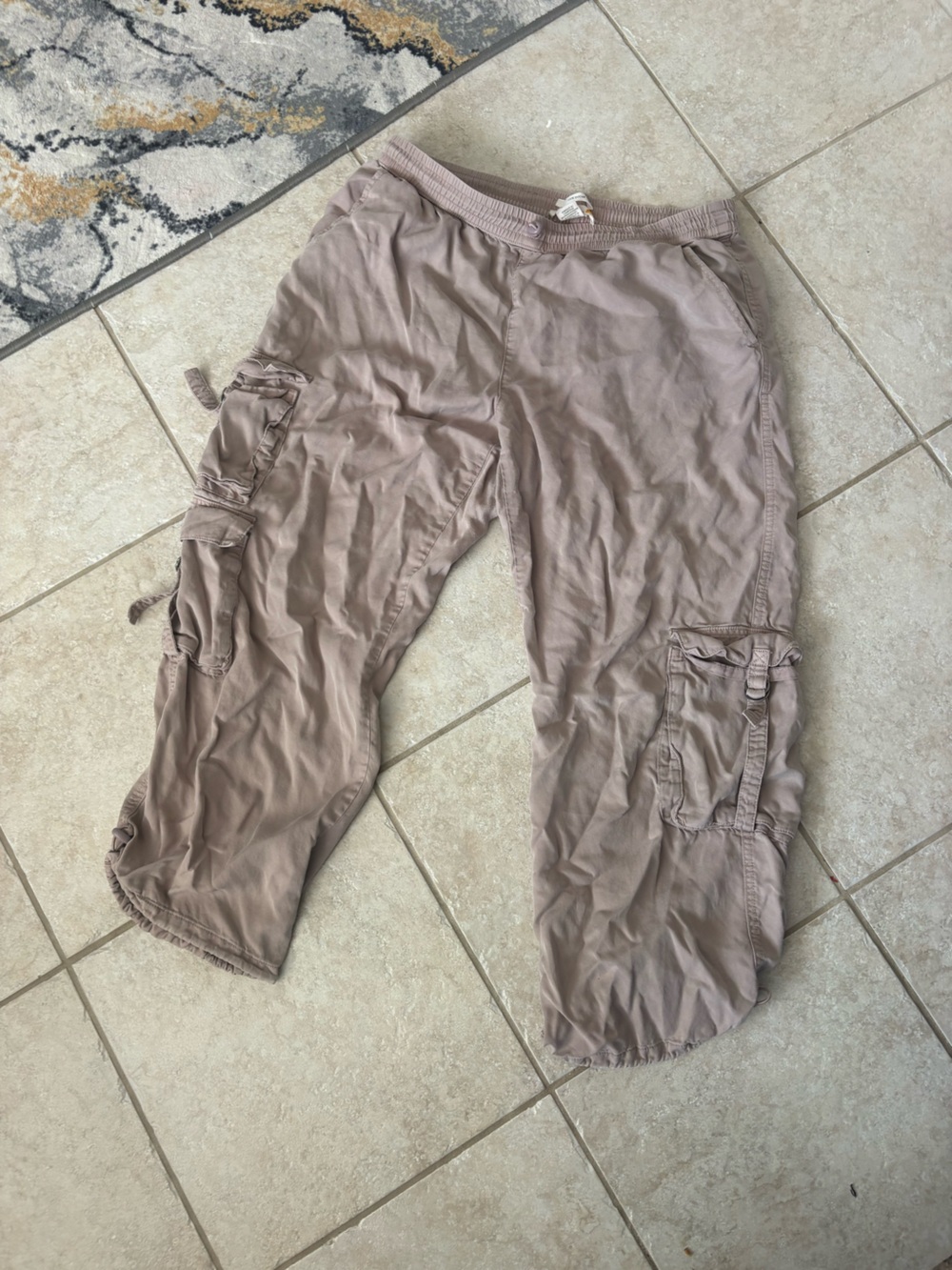 C&C California Taupe Drawstring Cargo Joggers